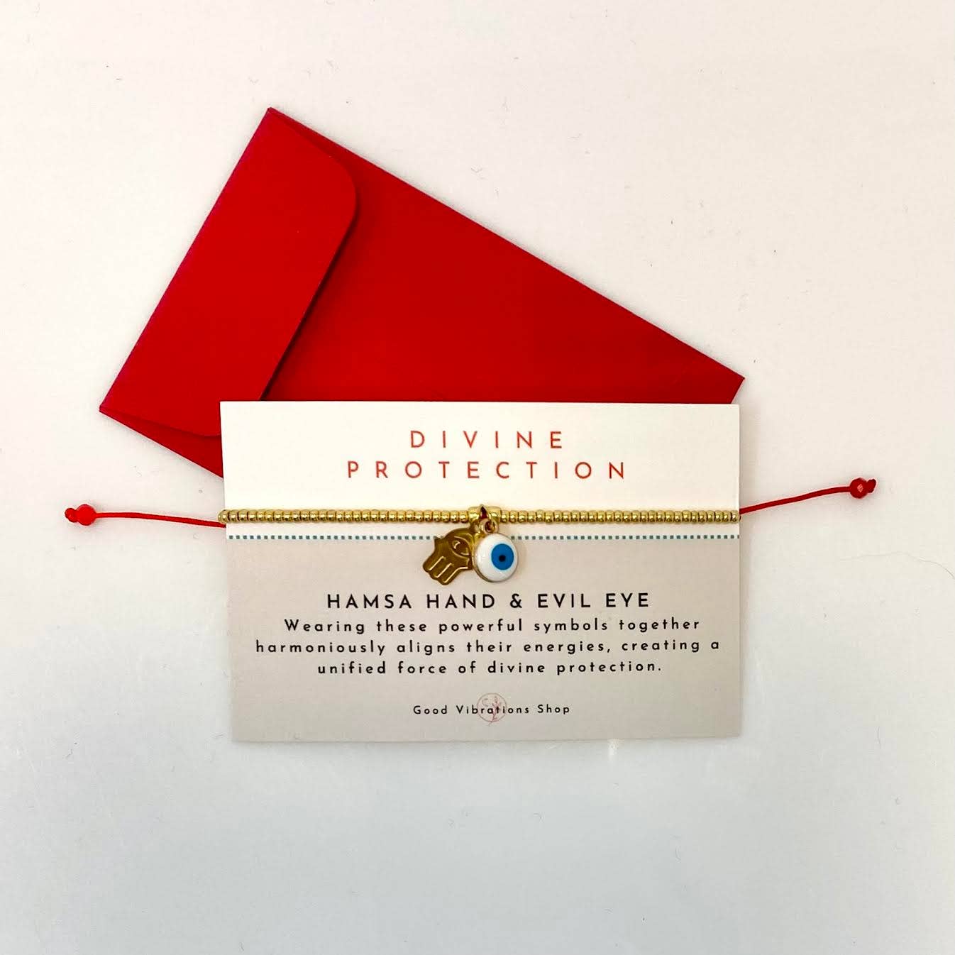 Good Vibrations Shop - Divine Protection Bracelet⎮Hamsa Hand & Evil Eye
