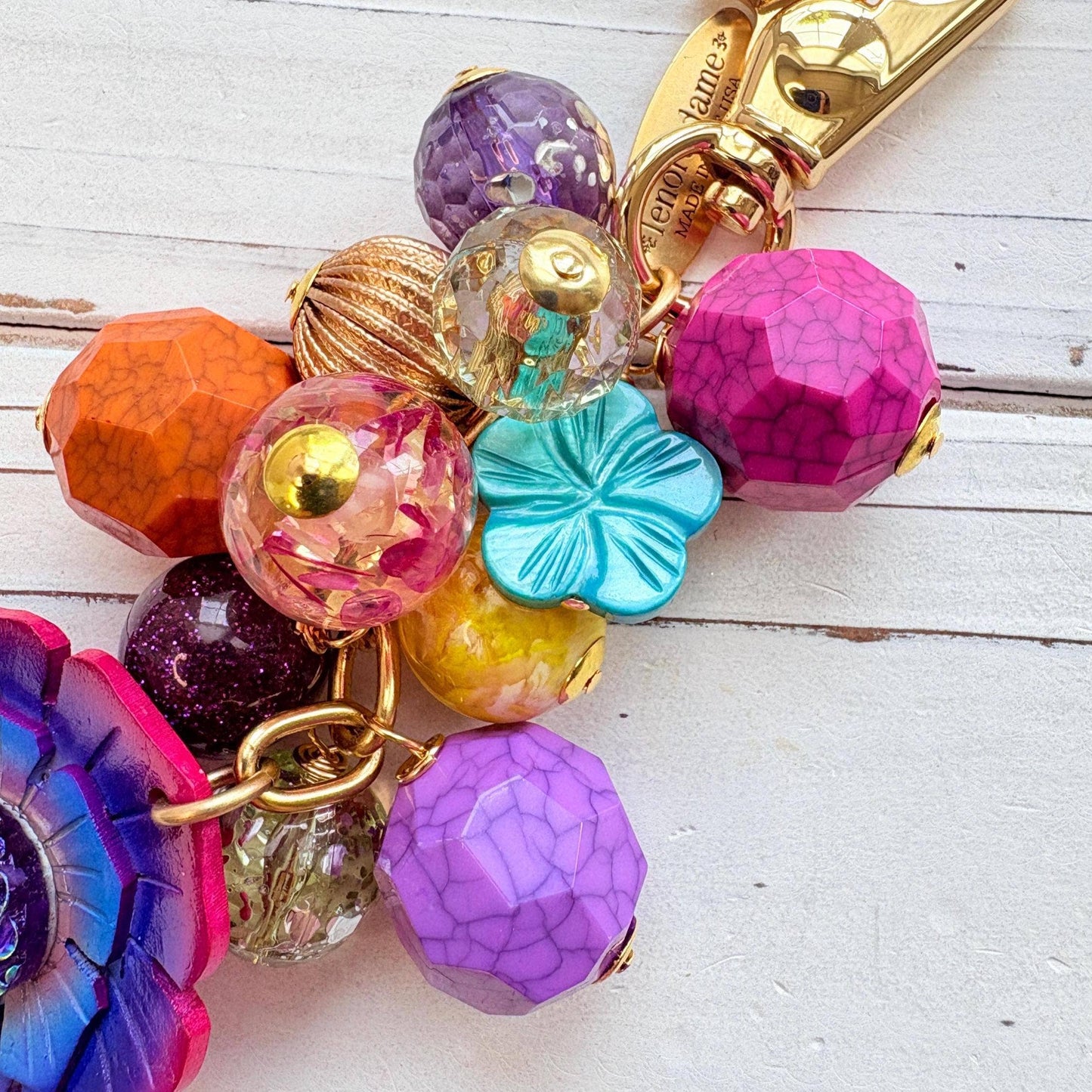 Lenora Dame - Floral Beaded Bag Charm