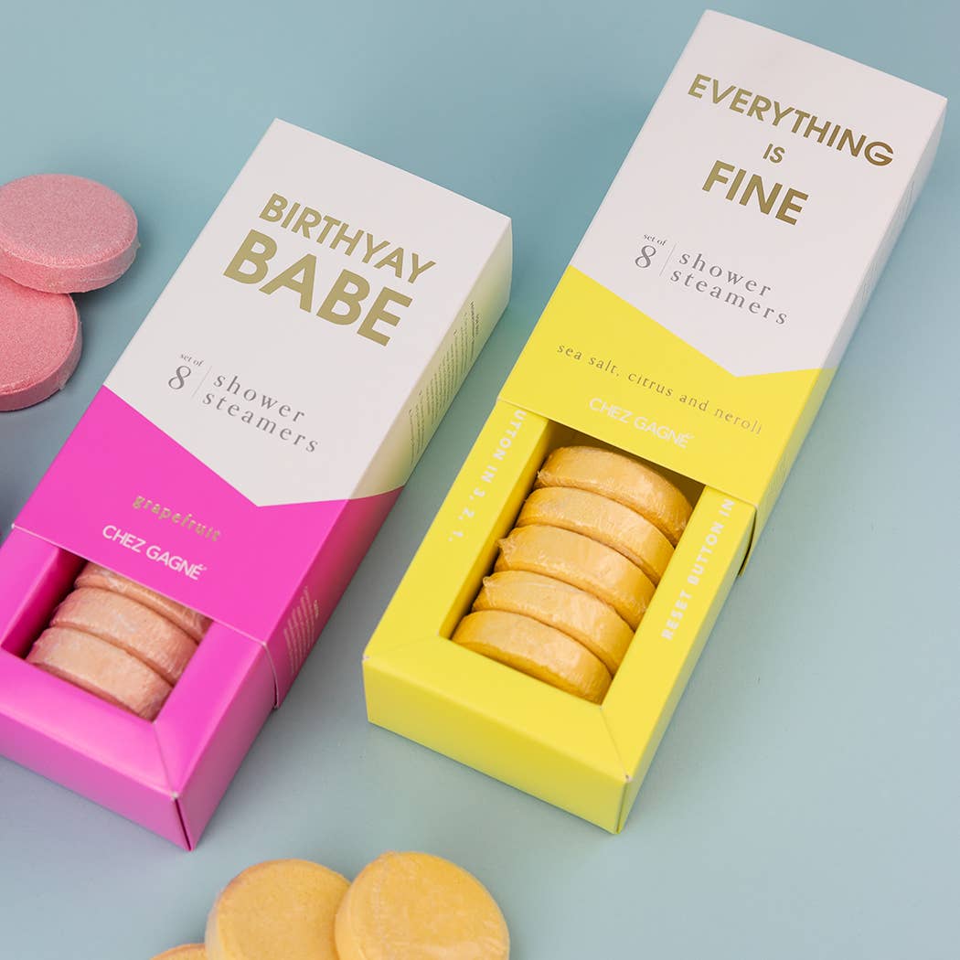 Everything Is Fine - Aromatherapy Shower Steamers - Sea Salt, Citrus & Neroli - Set of 8