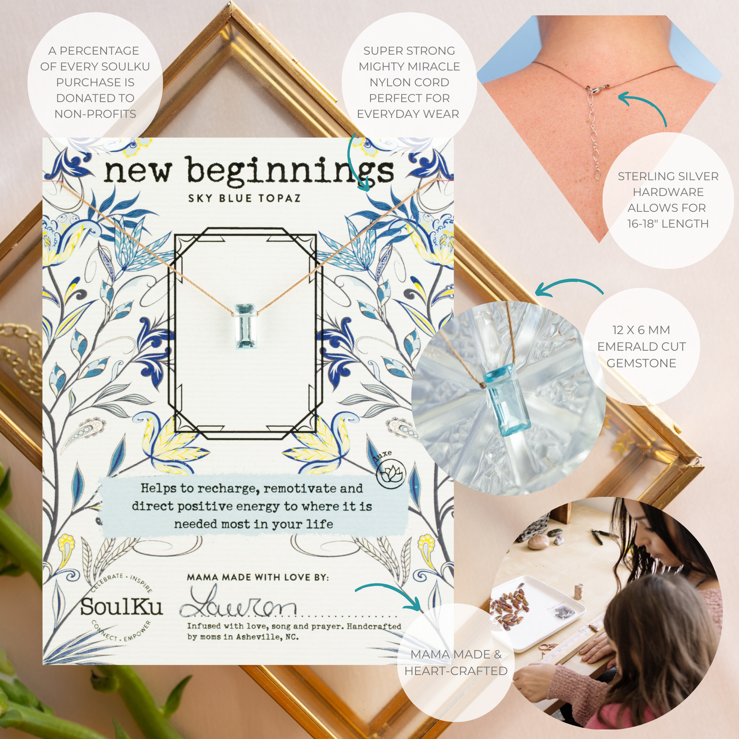 New Beginnings Necklace - Sky Blue Topaz