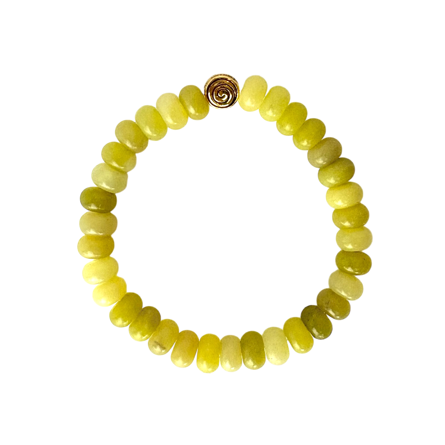Shine Bright Rondelle Bracelet | Yellow Jade Gemstone Bracelet