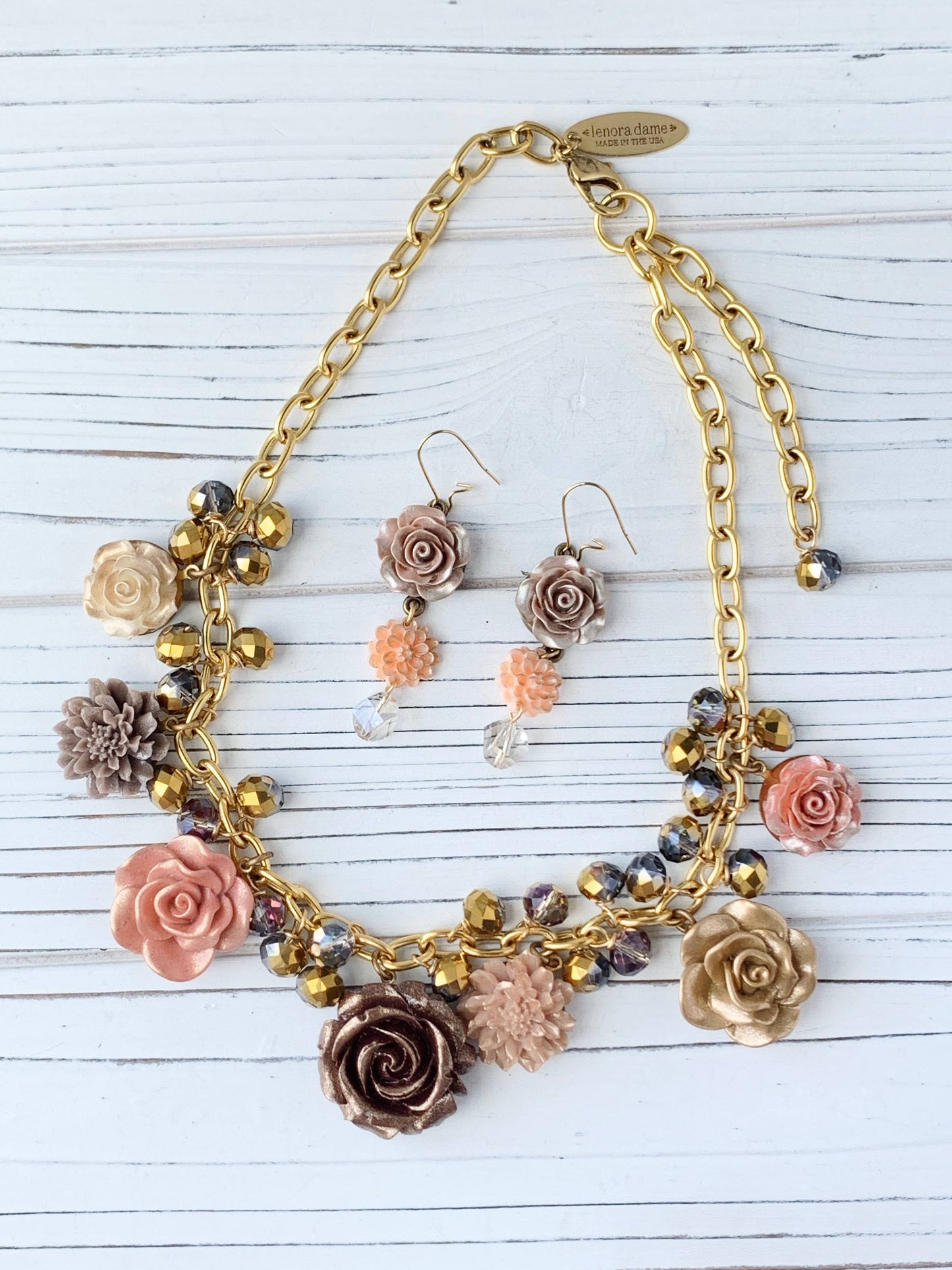 The Caramel Bouquet Necklace by Lenora Dame