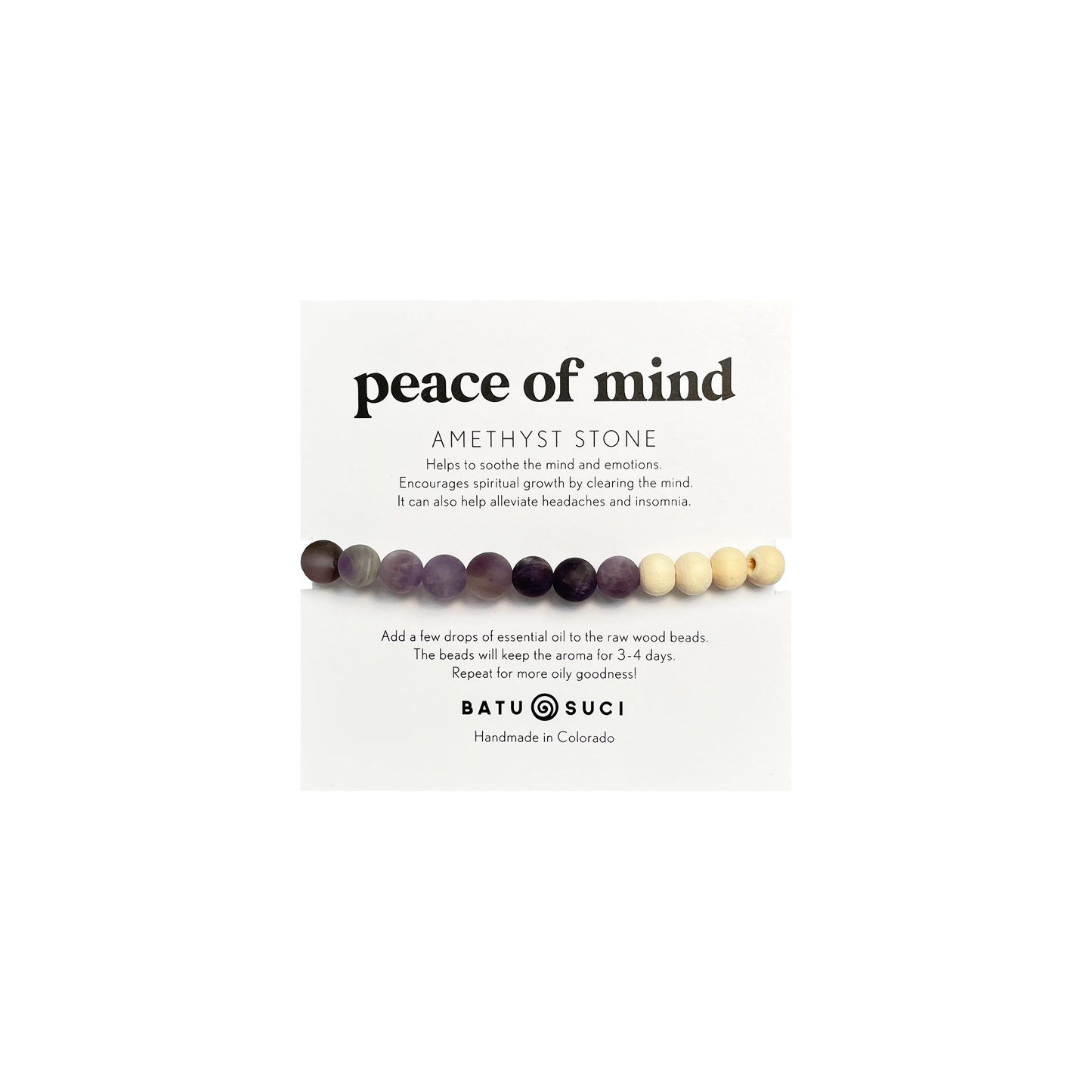 Peace of Mind Diffuser Bracelet | Amethyst Aromatherapy Bracelet