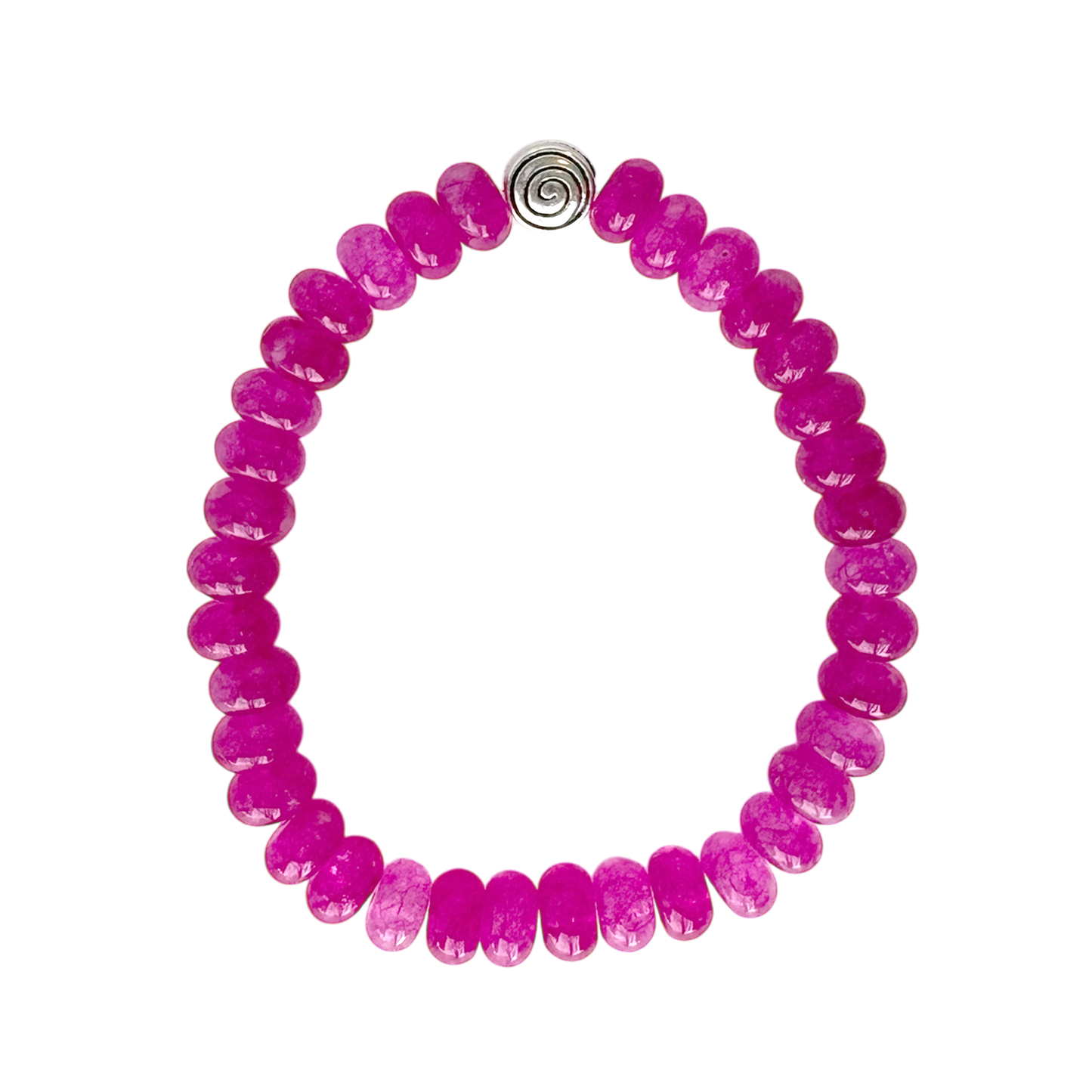 Kick Ass Rondelle Bracelet | Magenta Quartz Gemstone Bracelet
