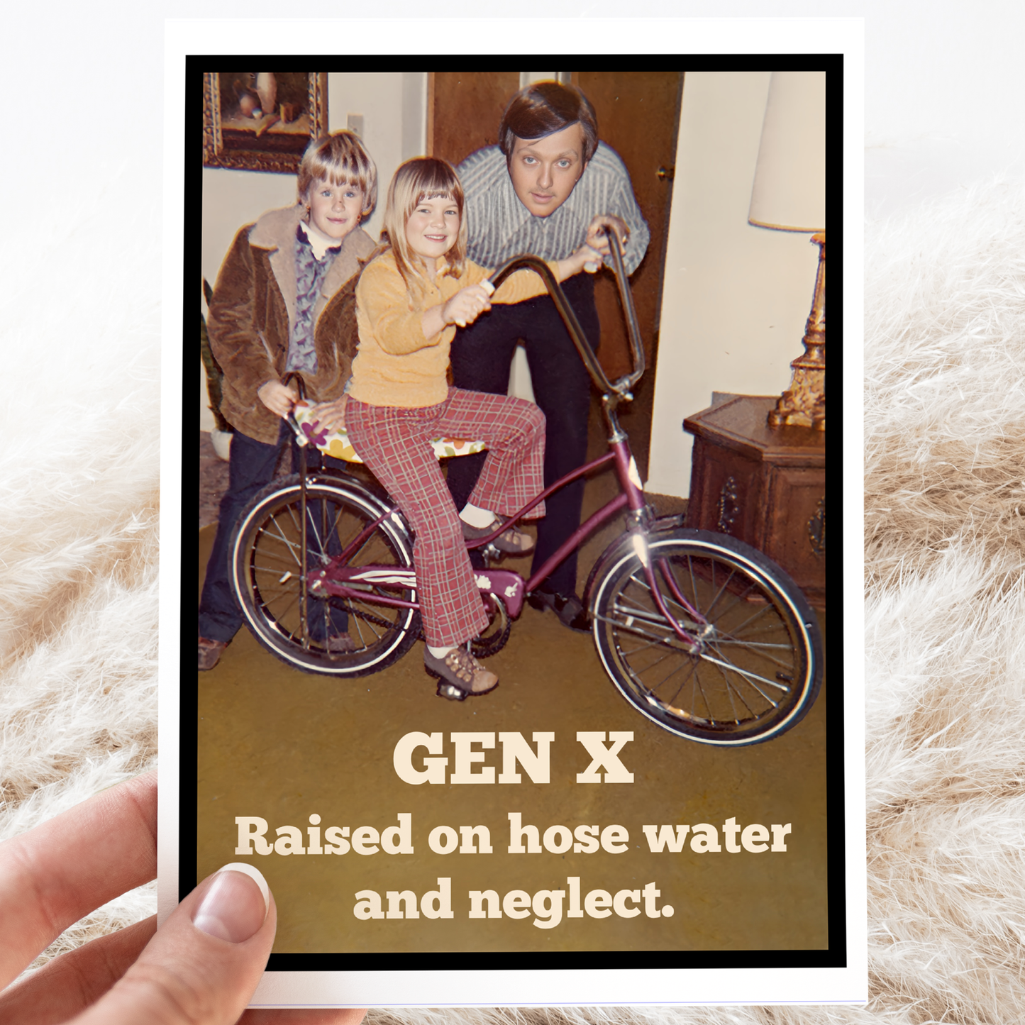 Raven's Rest Studio - Vintage 70s Greeting Card. Gen X Raised On Hose Water...