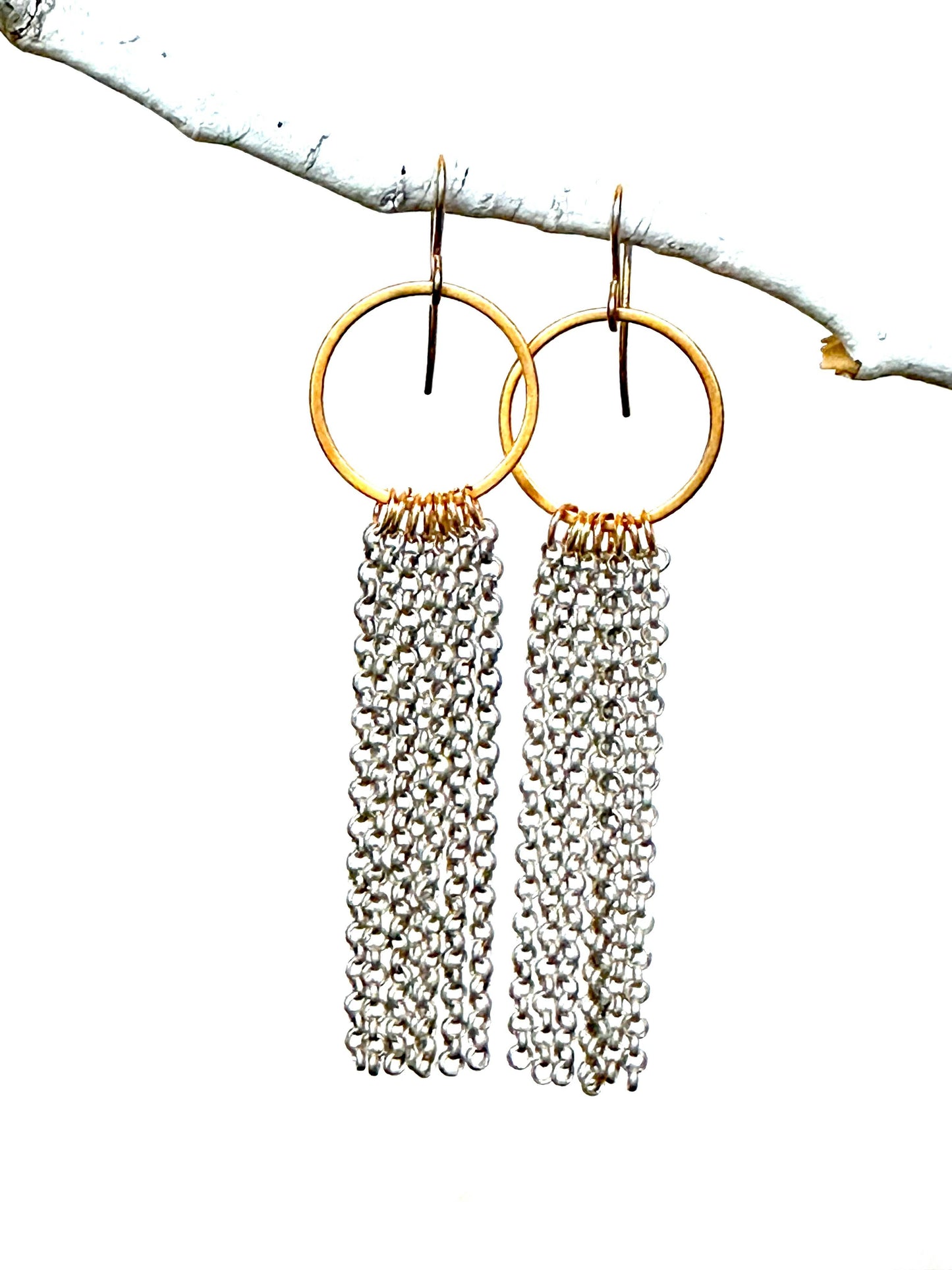 Circle Chain Drop Earrings