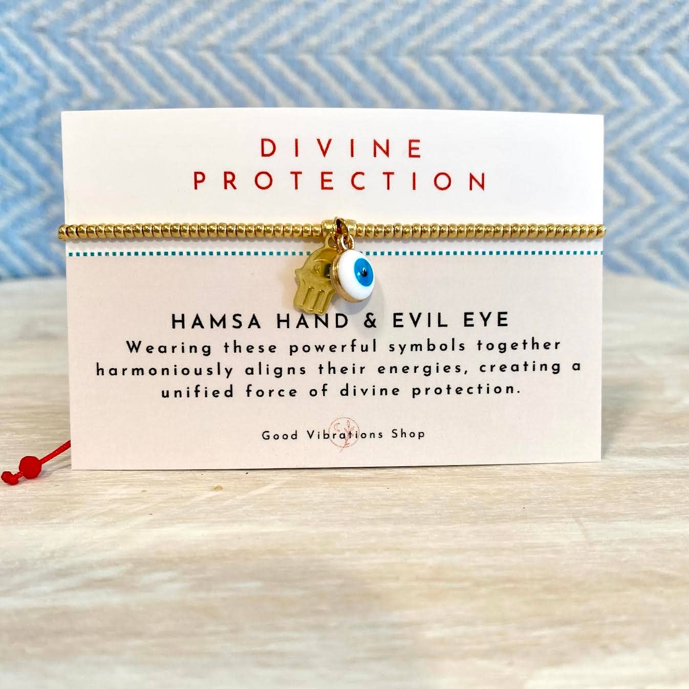 Good Vibrations Shop - Divine Protection Bracelet⎮Hamsa Hand & Evil Eye