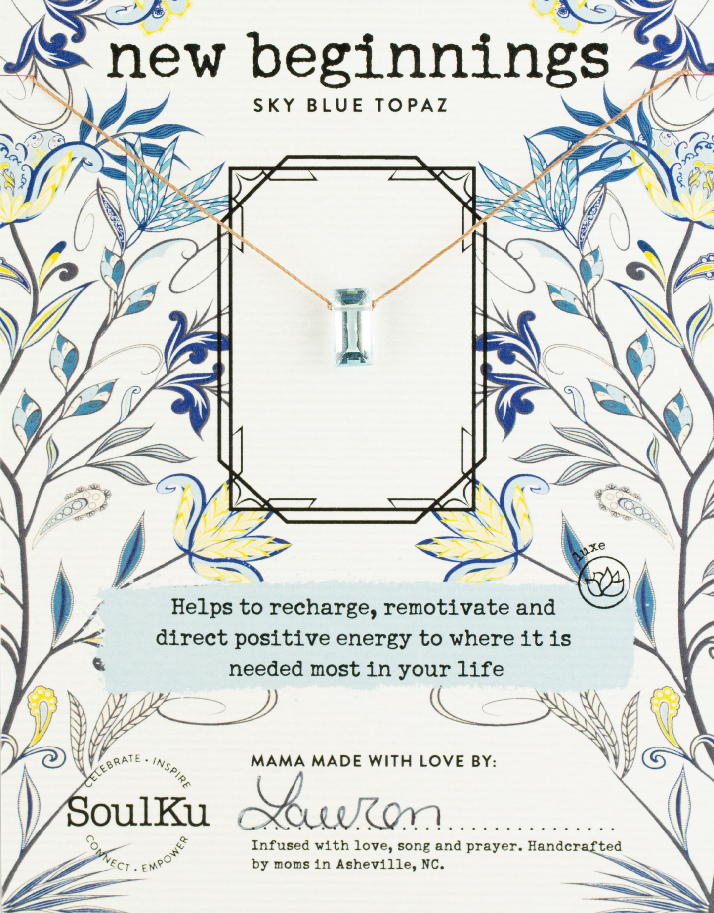 New Beginnings Necklace - Sky Blue Topaz