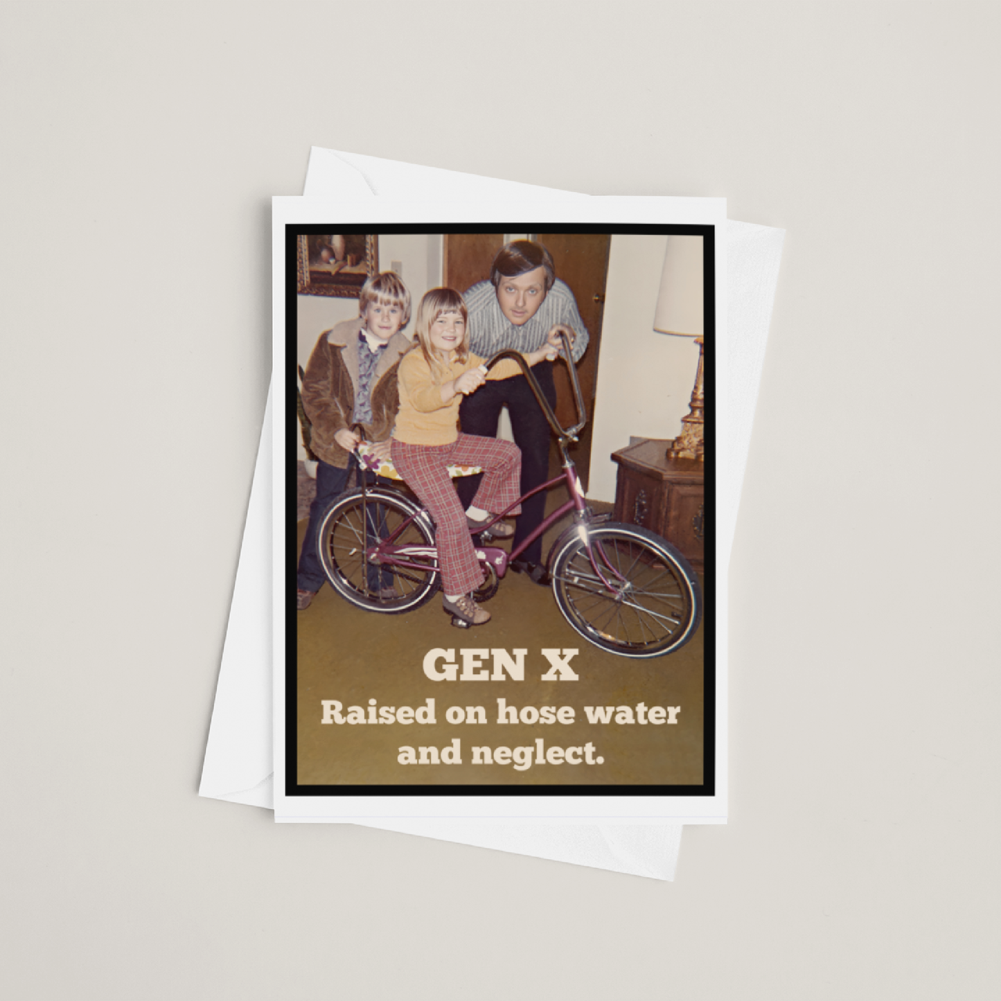 Raven's Rest Studio - Vintage 70s Greeting Card. Gen X Raised On Hose Water...