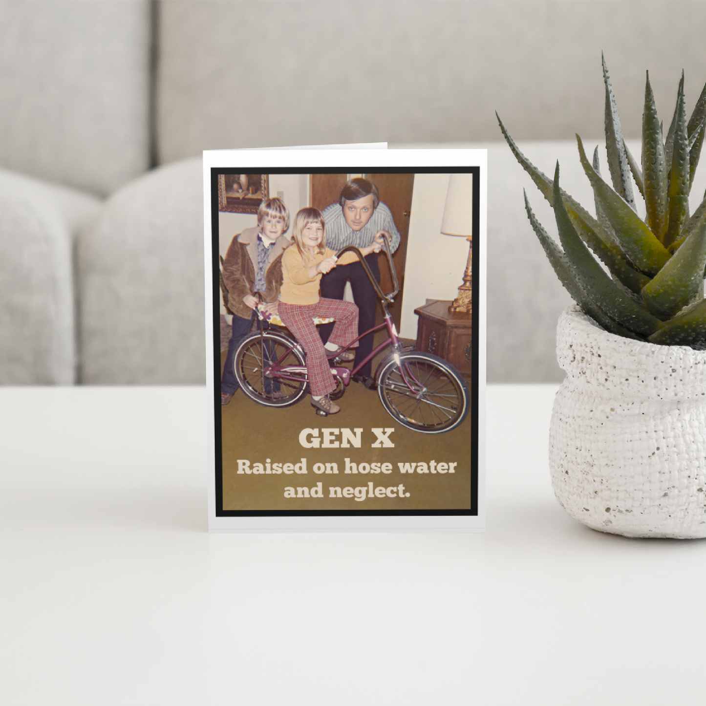 Raven's Rest Studio - Vintage 70s Greeting Card. Gen X Raised On Hose Water...