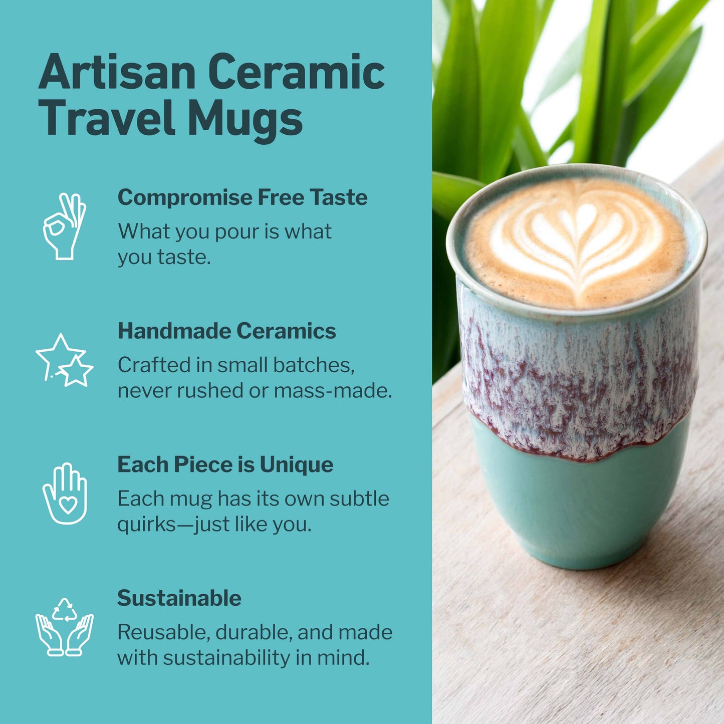 Nebula Ceramic Travel Mug – 12oz with Lid & Sleeve
