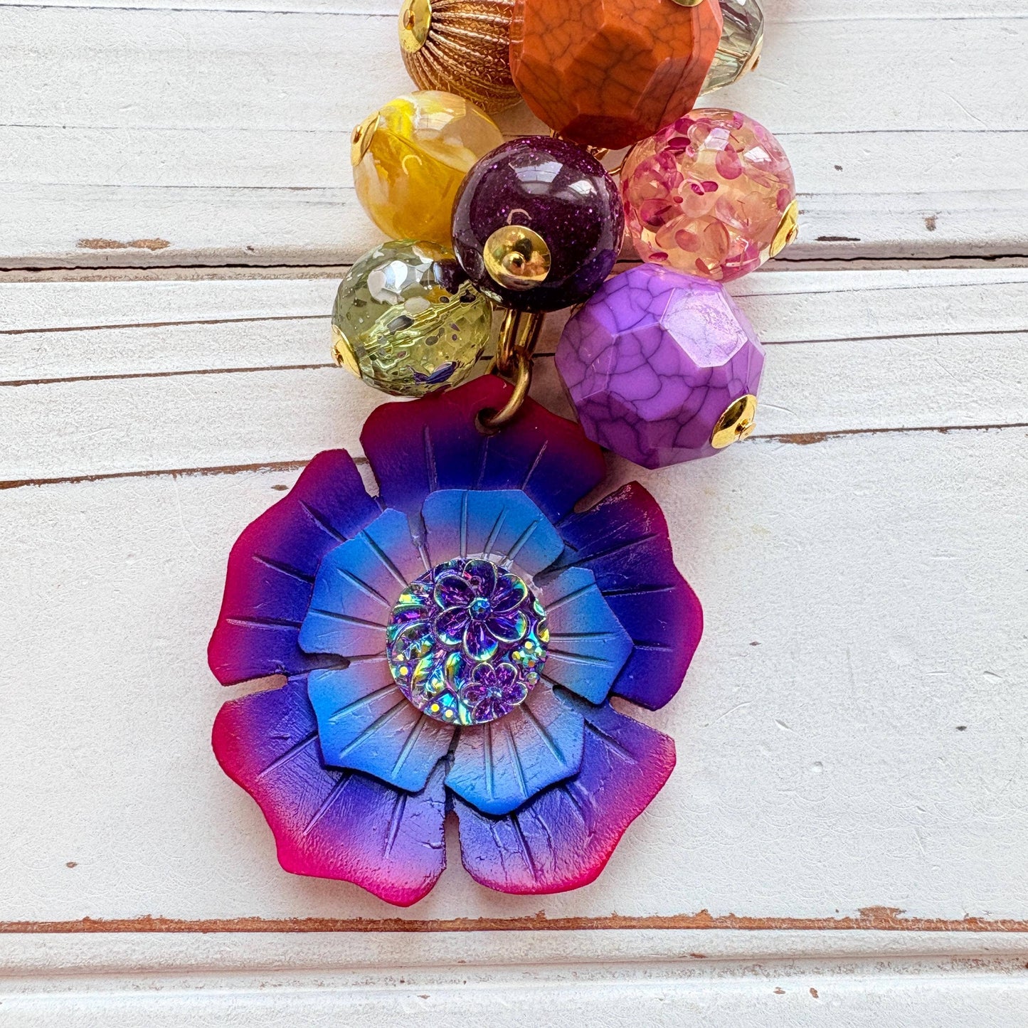 Lenora Dame - Floral Beaded Bag Charm