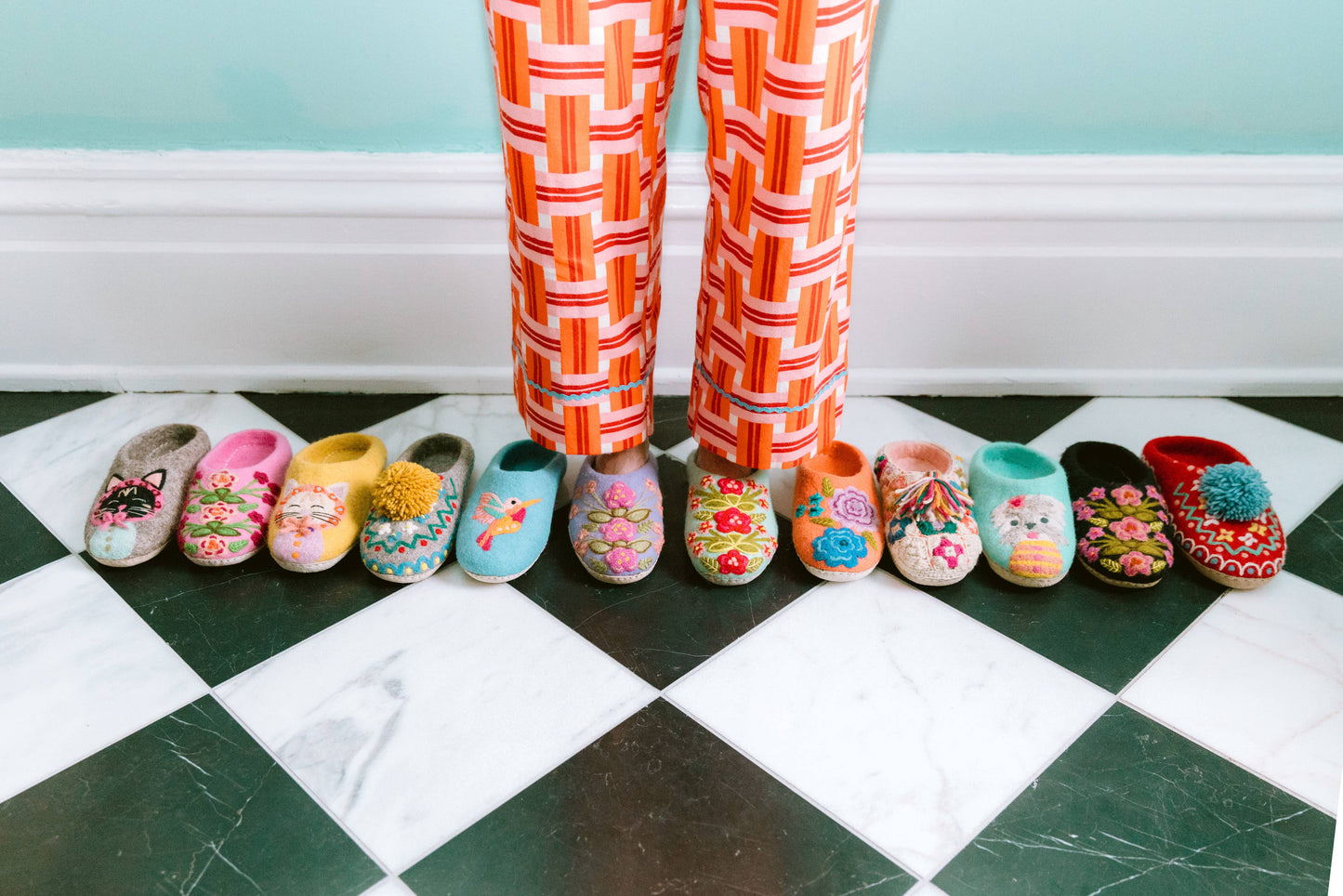 French Knot - Secret Garden Slippers