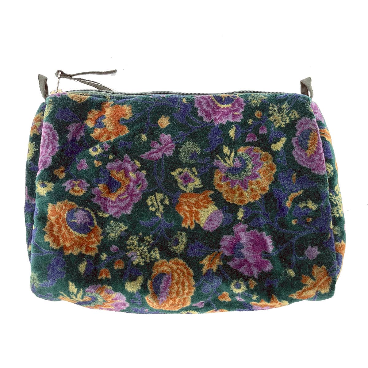 Little Journeys Chicago - Rome Velvet Pouch Thistle Teal