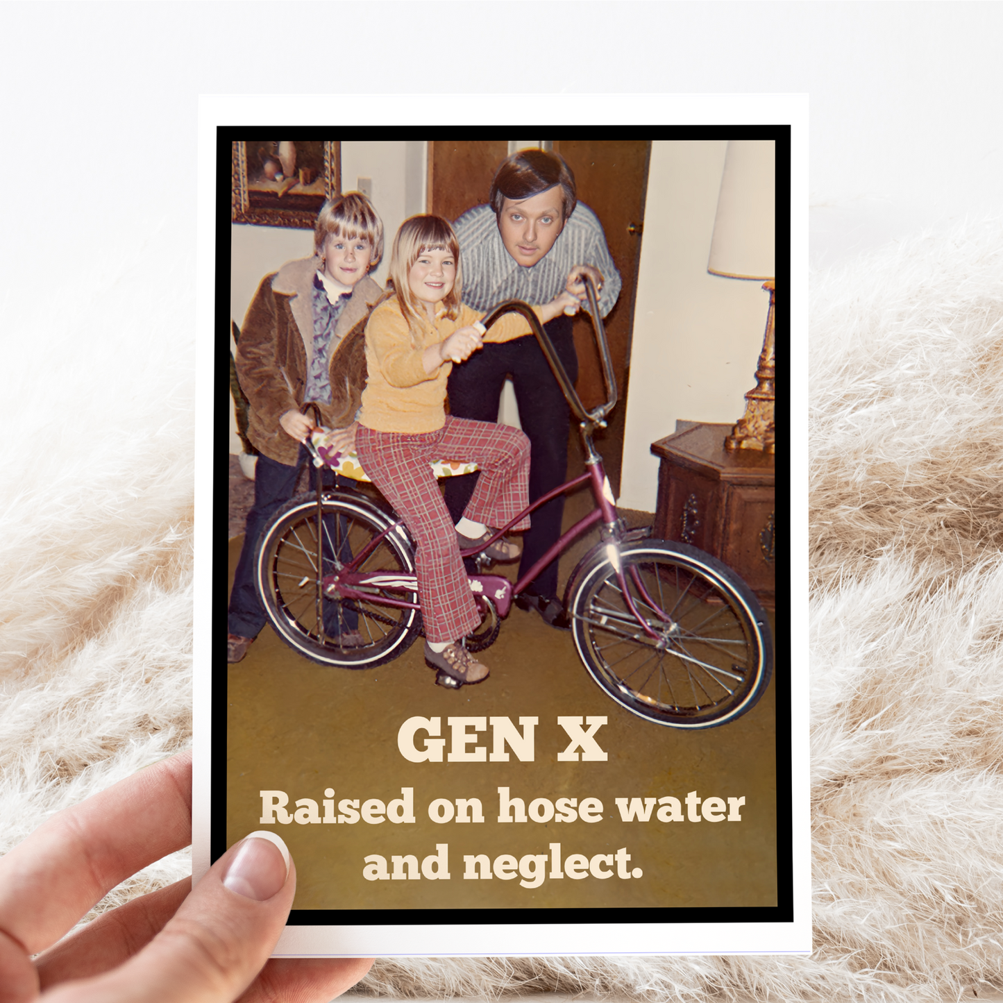 Raven's Rest Studio - Vintage 70s Greeting Card. Gen X Raised On Hose Water...