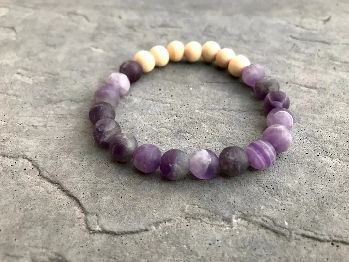 Peace of Mind Diffuser Bracelet | Amethyst Aromatherapy Bracelet