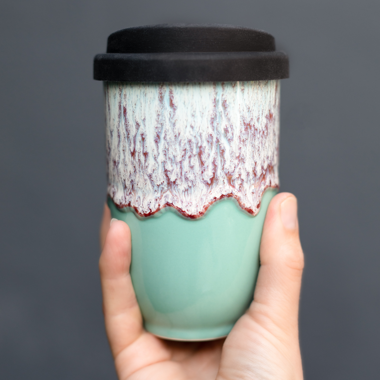 Nebula Ceramic Travel Mug – 12oz with Lid & Sleeve