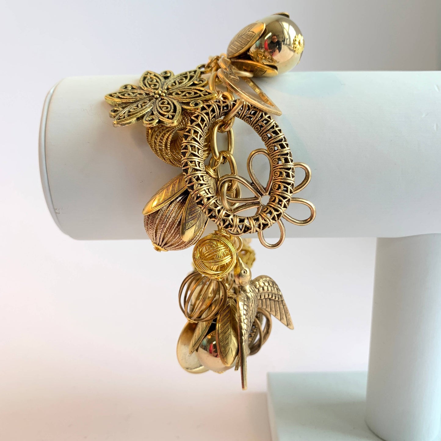 Lenora Dame - Vintage Inspired Gilded Charm Bracelet