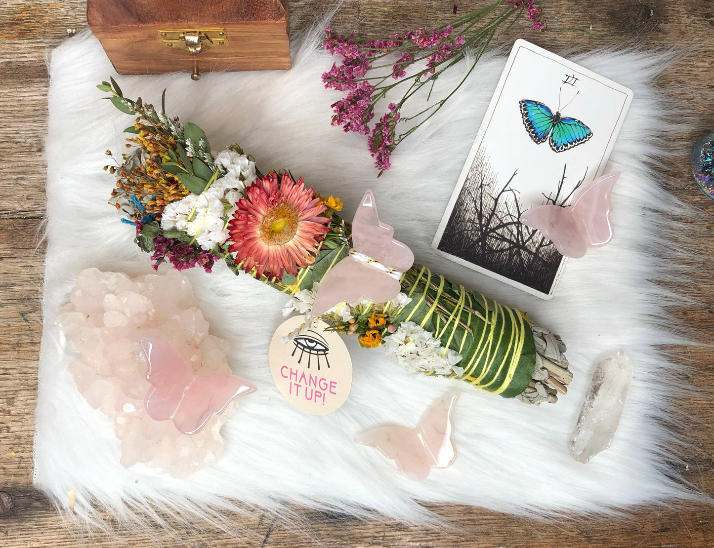 Ritual Gypsy - 'CHANGE IT UP' Butterfly Ritual Sage Wand I Sage Bundle