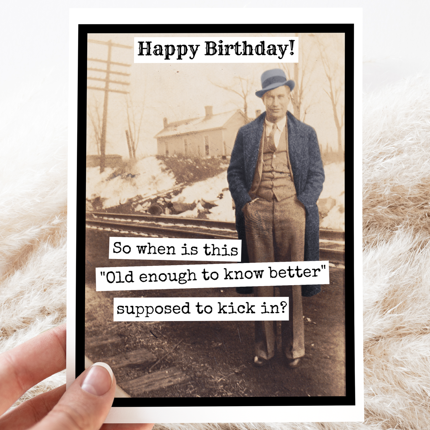 Raven's Rest Studio - BIRTHDAY CARD.So When Is This "Old Enough To Know Better"...