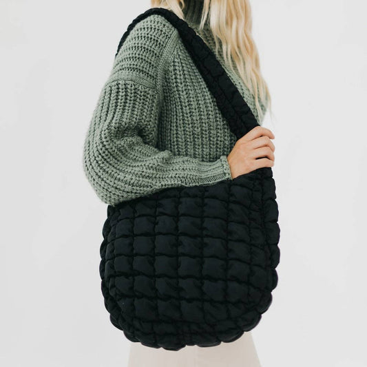 Carmen Quilted Hobo Tote