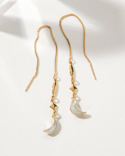 Dolce Luna Threader Earring - Moonstone