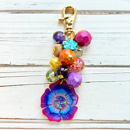 Lenora Dame - Floral Beaded Bag Charm