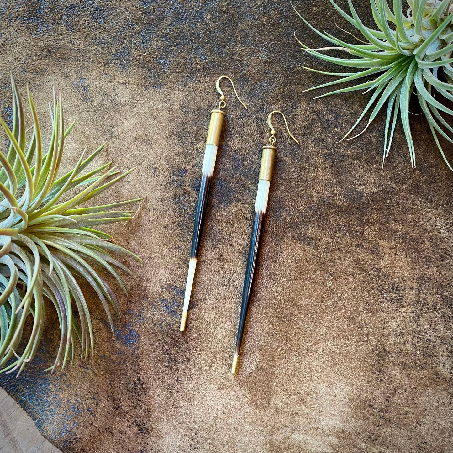 Porcupine Quill in Bullet Earrings - Fierce Boundaries