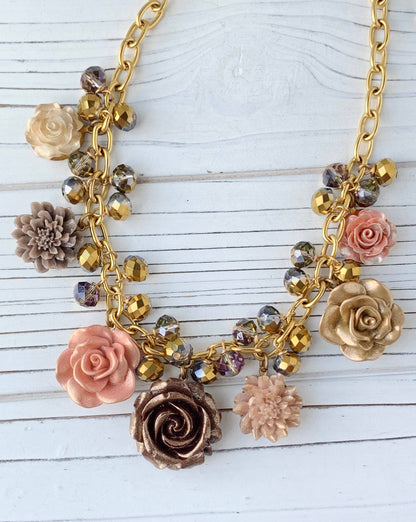 The Caramel Bouquet Necklace by Lenora Dame