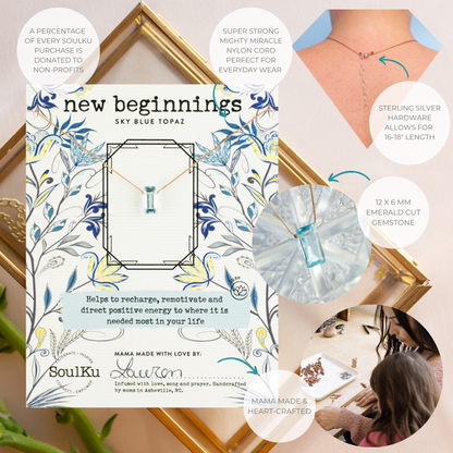 New Beginnings Necklace - Sky Blue Topaz