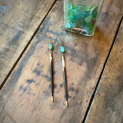 Porcupine Quill & Turquoise Earrings – Fierce Truth by Astali