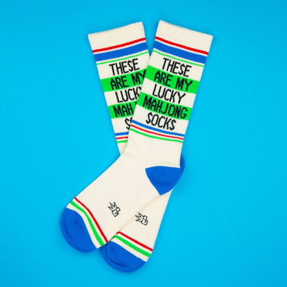 Gumball Poodle - These Are My Lucky Mahjong Socks Gym Crew Socks