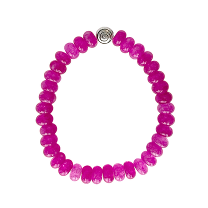 Kick Ass Rondelle Bracelet  |  Magenta Quartz Gemstone Bracelet