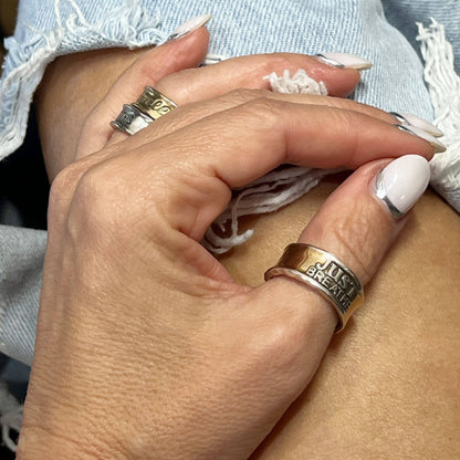 Just Breathe Remember Ring