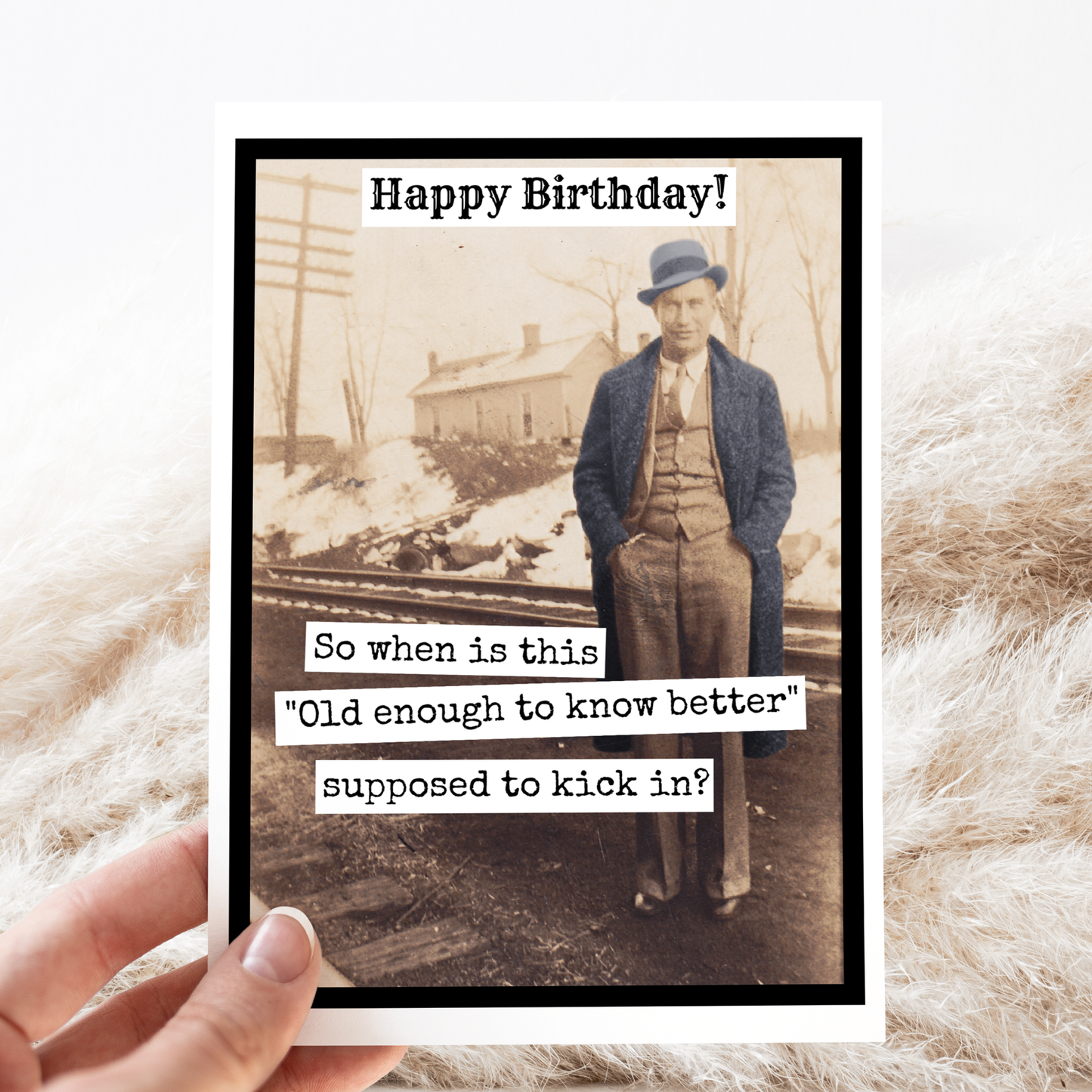 Raven's Rest Studio - BIRTHDAY CARD.So When Is This "Old Enough To Know Better"...