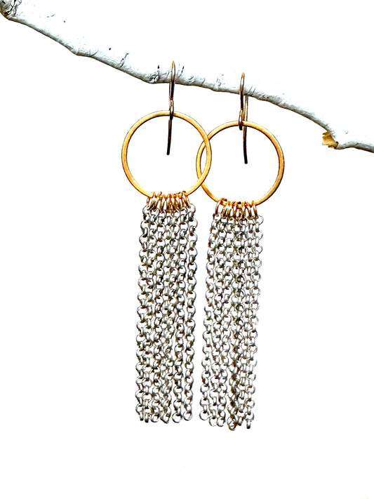 Circle Chain Drop Earrings