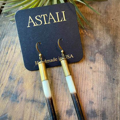 Porcupine Quill in Bullet Earrings - Fierce Boundaries