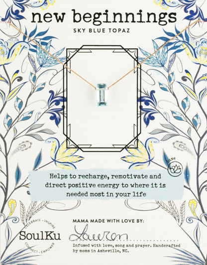 New Beginnings Necklace - Sky Blue Topaz