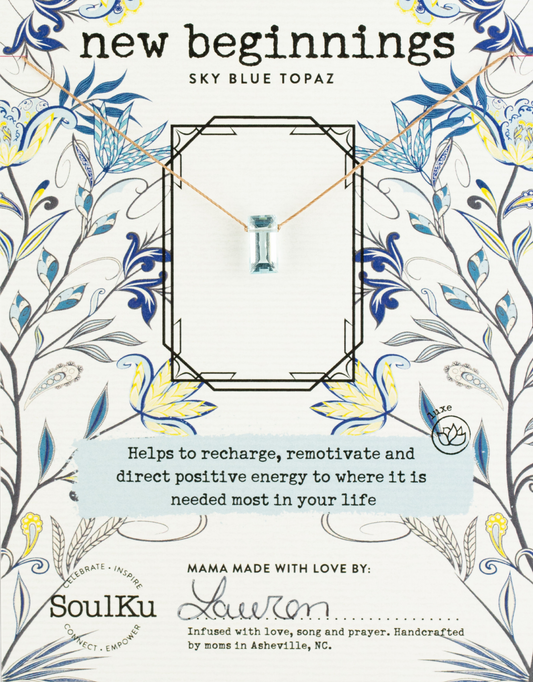 New Beginnings Necklace - Sky Blue Topaz