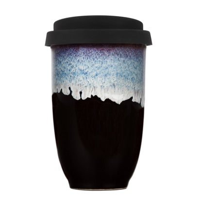 Monsoon Ceramic Mug – 12oz Reusable Cup with Lid