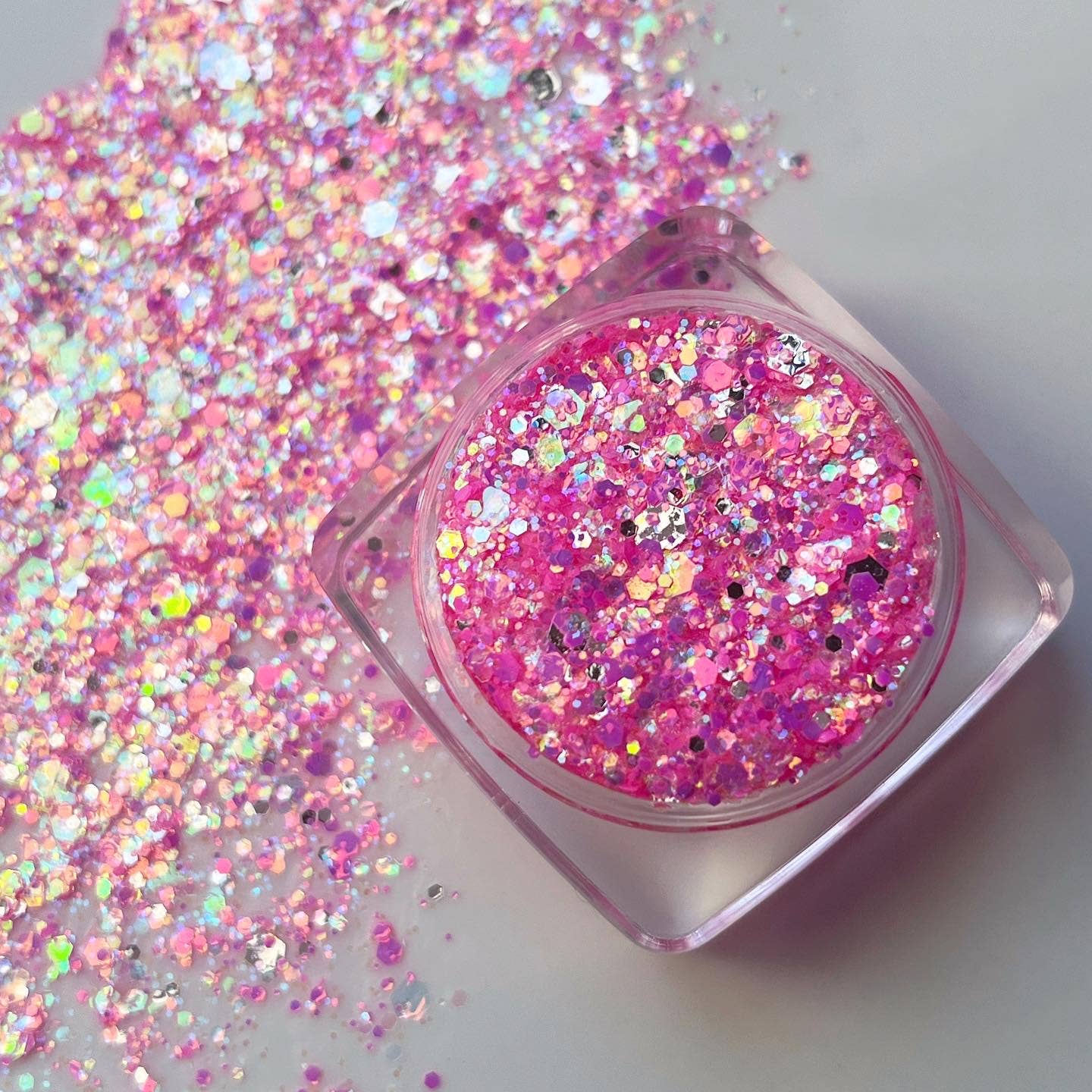 Trixie Mattel Hot Pink Iridescent Face and Body Glitter