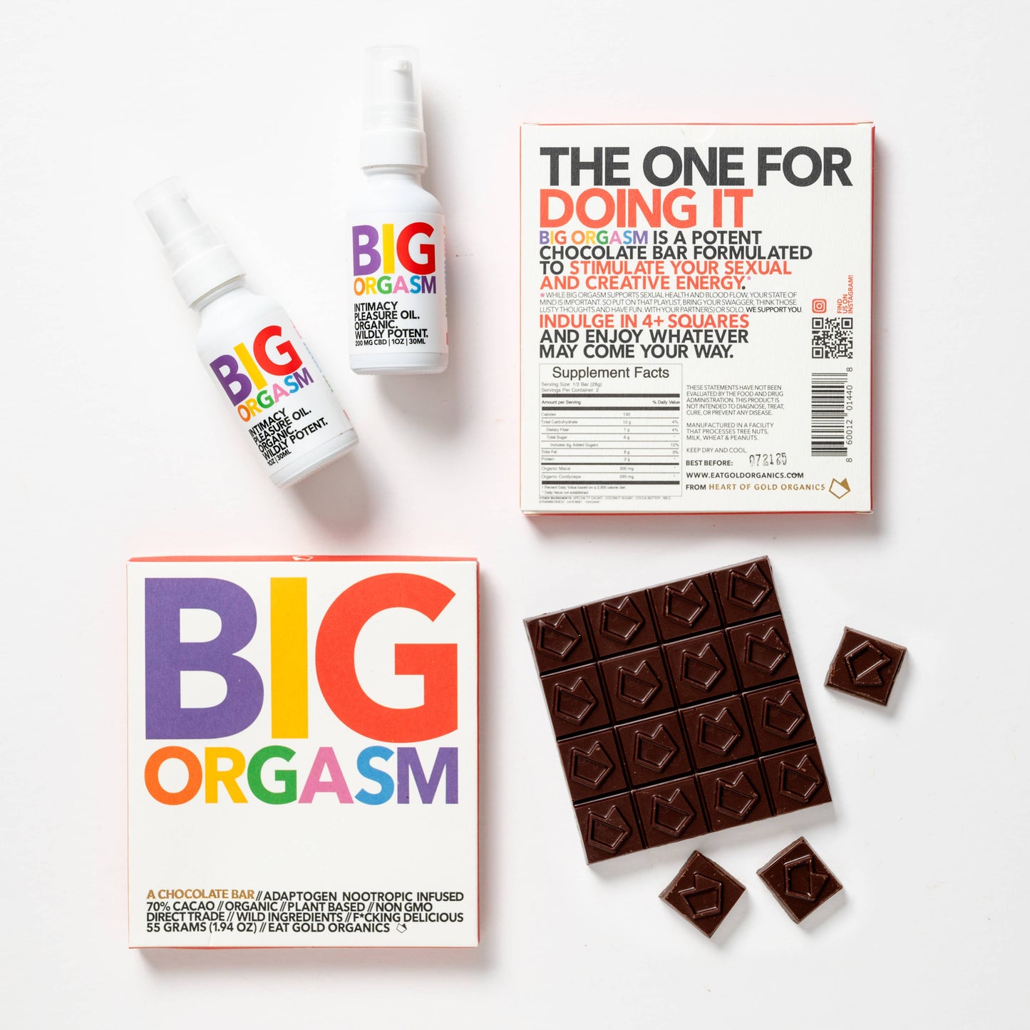 Eat Gold Organics - BIG ORGASM, a Potent, Functional & Delicious Chocolate Bar