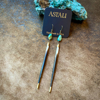 Porcupine Quill & Turquoise Earrings – Fierce Truth by Astali