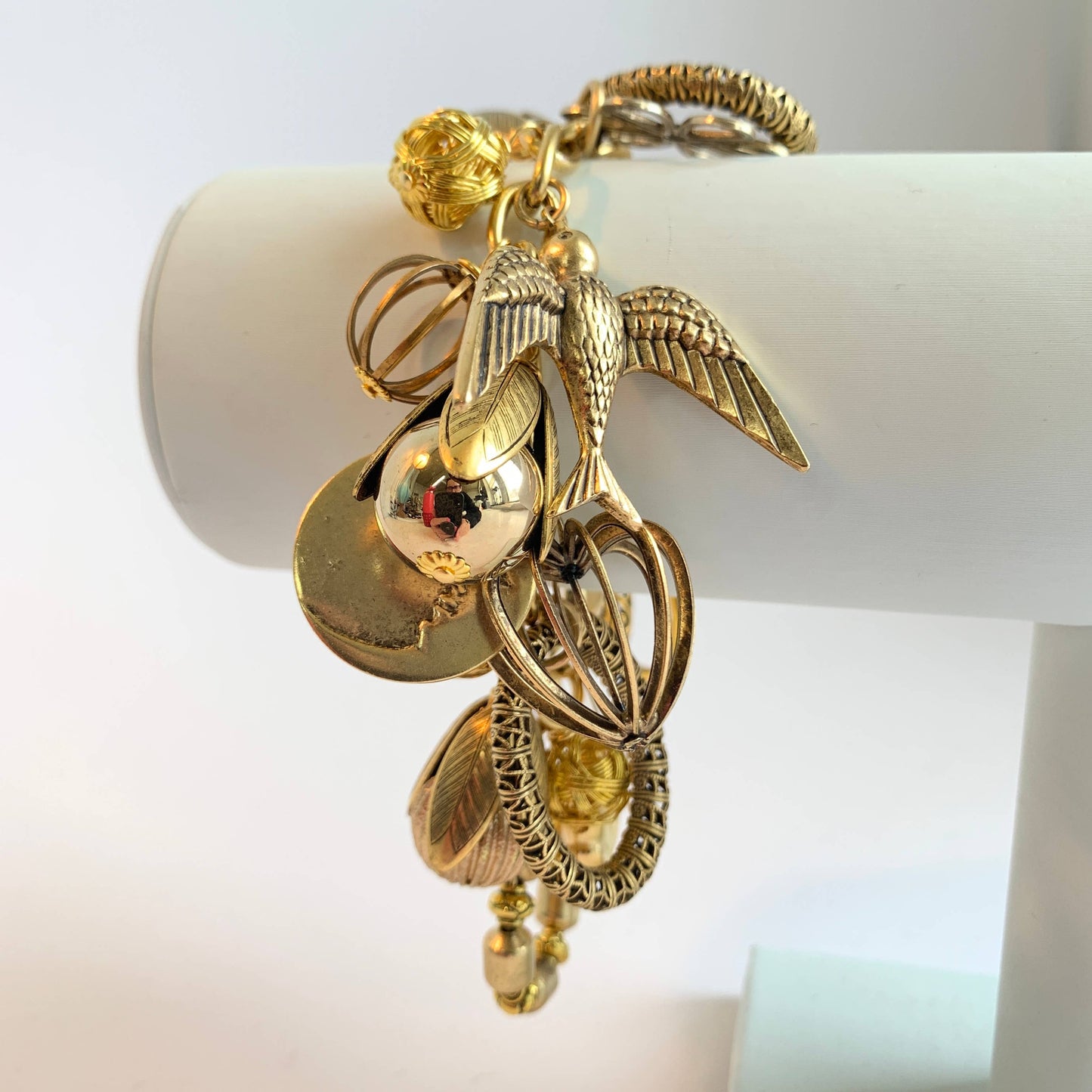 Lenora Dame - Vintage Inspired Gilded Charm Bracelet