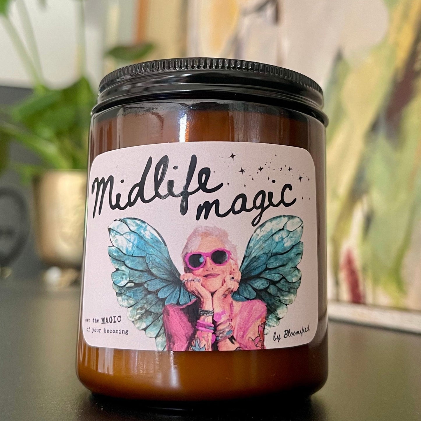 Midlife Magic Candle — grape champagne scented candle for midlife celebration and reinvention
