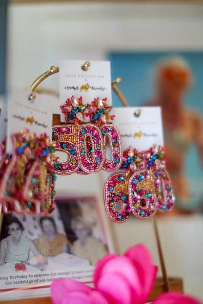 Birthday Milestone Celebration Earrings (40,50,60,70,80)