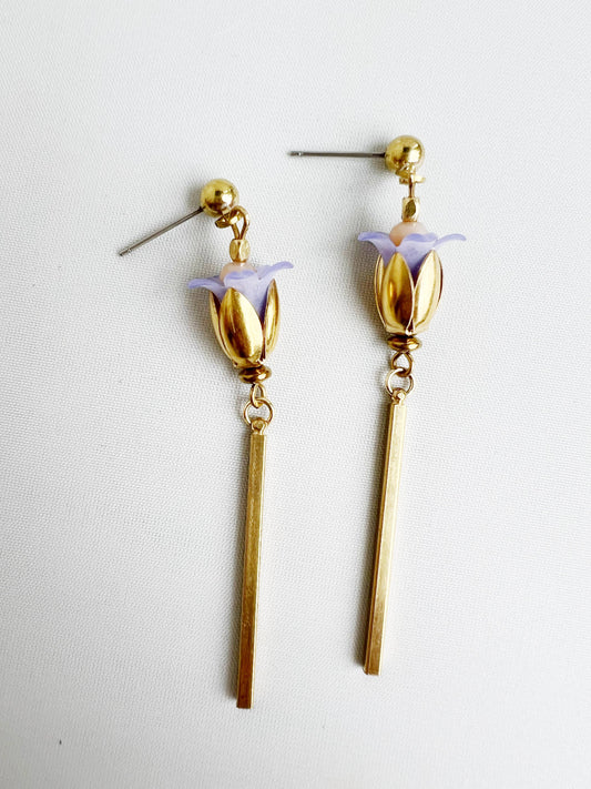 Lilac Flower Earrings