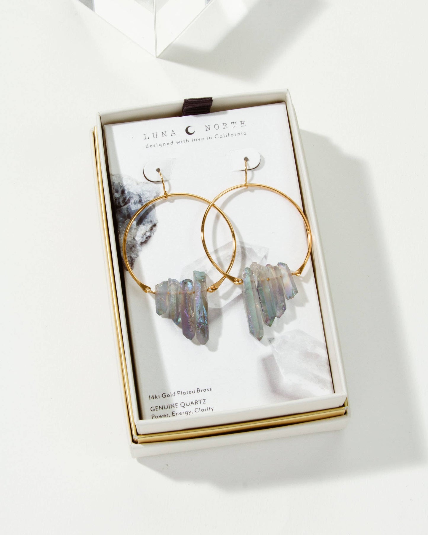 Super Nova Earrings - Rainbow Quartz