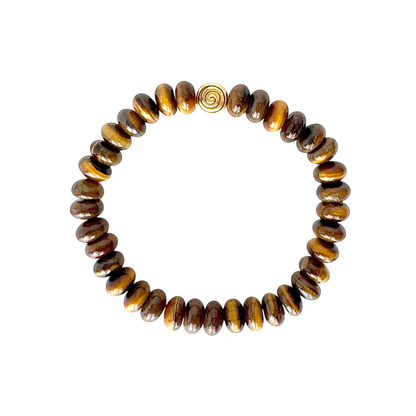 Fierce AF Rondelle Bracelet  |  Tigers Eye Gemstone Bracelet