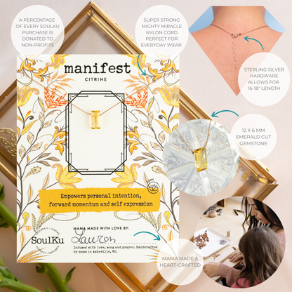 Manifest Necklace - Citrine